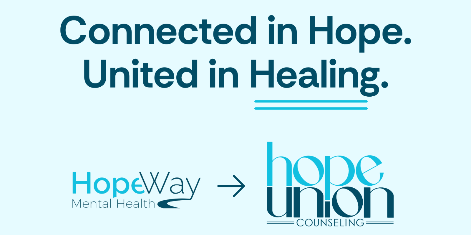HopeWay Group LLC Health Announces Rebrand to Hope Union Counseling